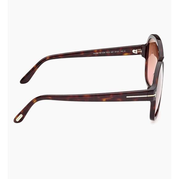 Tom Ford Women\'s Sunglasses Dark Havana Full Rim Frame Brown Lens FT1034 52F main image 5